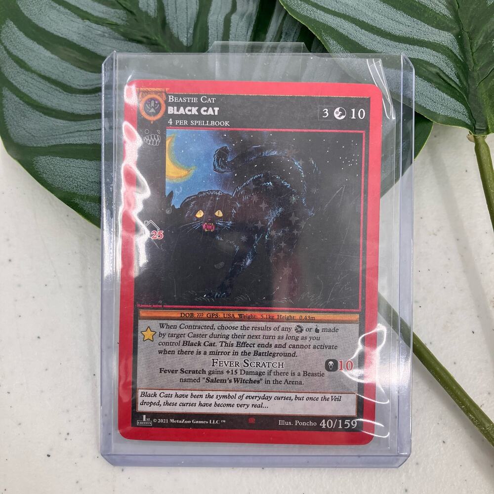 MetaZoo Cryptid Nation Black Cat Reverse Holo 1st Edition 2021 Trading Game Card